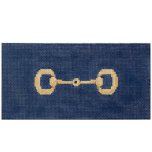 Gold Bit on Navy Background Painted Canvas Associated Talents 