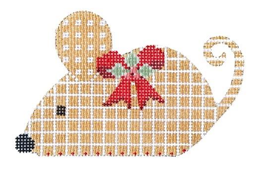 Gold Checkered Mouse Painted Canvas Danji Designs  - 1