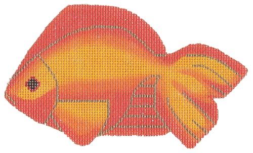 Gold Fish Painted Canvas Labors of Love Needlepoint  - 1