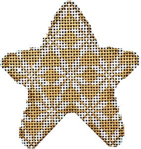 Gold Nordic Snowflake Mini Star Painted Canvas Associated Talents  - 1