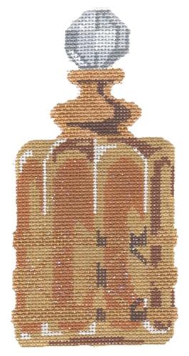 Gold Perfume Bottle Painted Canvas Labors of Love Needlepoint  - 1