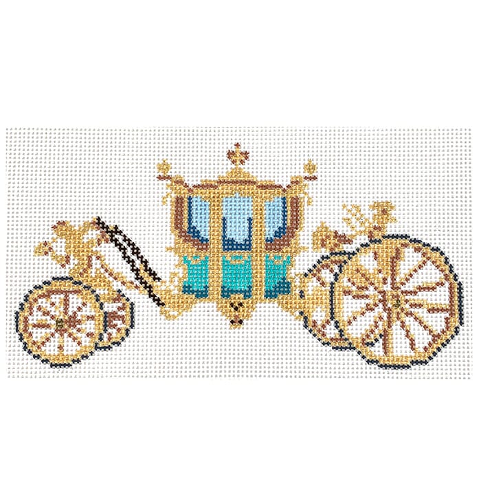 Gold State Coach - London Series Painted Canvas Blue Ridge Stitchery 