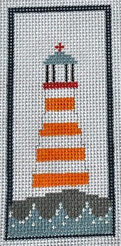 Gold Stripe Lighthouse Painted Canvas Pippin 
