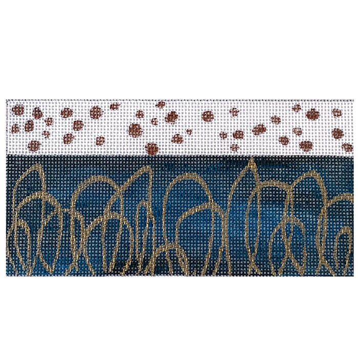 Gold Swirls on Teal Insert Painted Canvas Colors of Praise  - 1