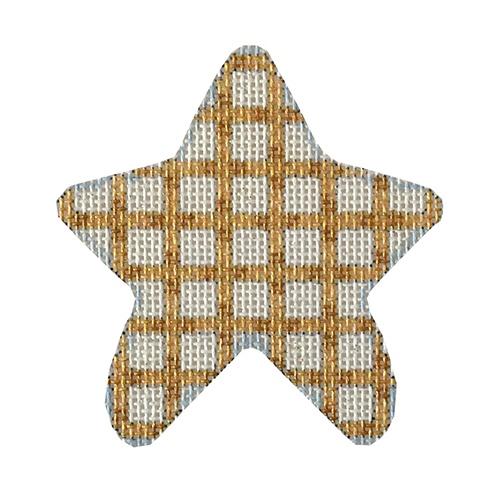 Gold Weave Mini Star Painted Canvas Associated Talents  - 1