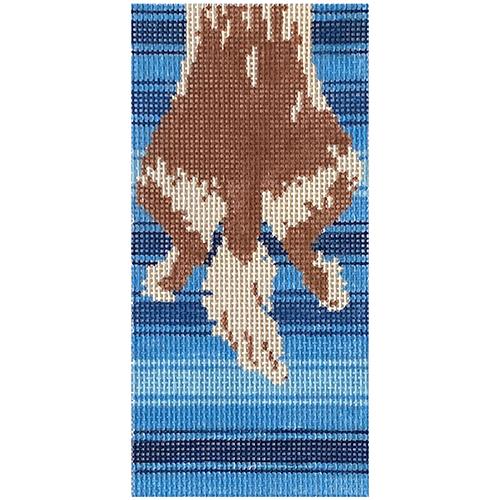 Golden Eyeglass Case Painted Canvas Anne Fisher Needlepoint LLC  - 1