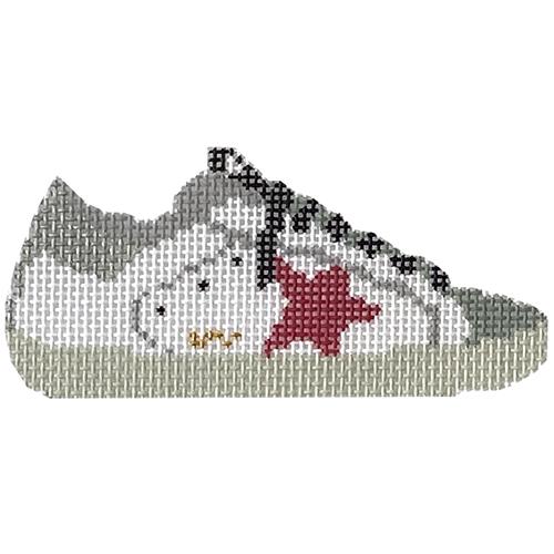 Golden Goose Inspired Sneaker   Pink Star Painted Canvas Rachel Barri Designs  - 1