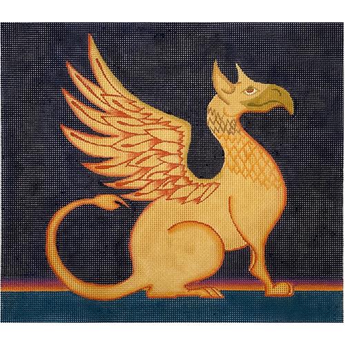 Golden Gryphon on 13 Painted Canvas Zecca 
