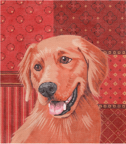 Golden Retriever Painted Canvas Labors of Love Needlepoint 