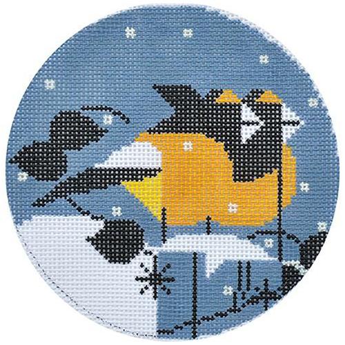 Goldfinch Ornament Painted Canvas Charley Harper 