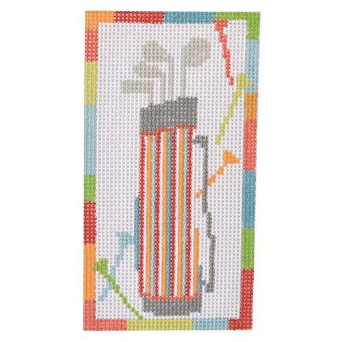 Golf Bag Eyeglass Case Painted Canvas Pippin  - 1