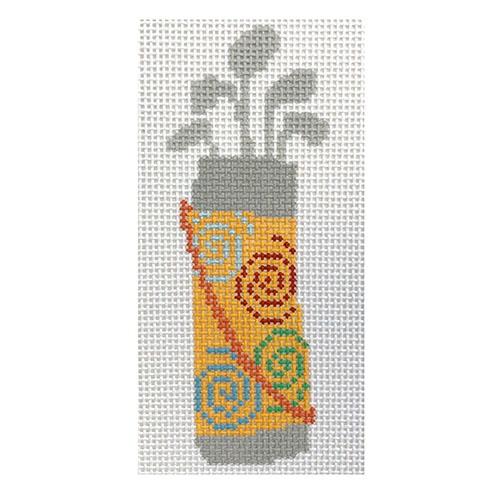 Golf Bag Swirls Painted Canvas Pippin  - 1