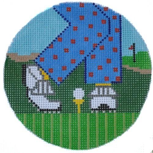 Golf Feet   Polka Dot Painted Canvas The Meredith Collection  - 1