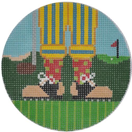 Golf Feet   Stripes Painted Canvas The Meredith Collection  - 1
