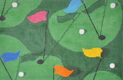 Golf Grass Painted Canvas CBK Needlepoint Collections 