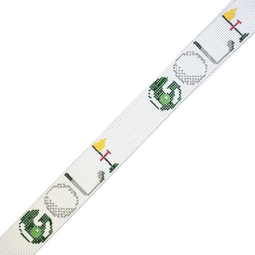 GOLF in Alphabet Motifs Belt Painted Canvas The Meredith Collection  - 1