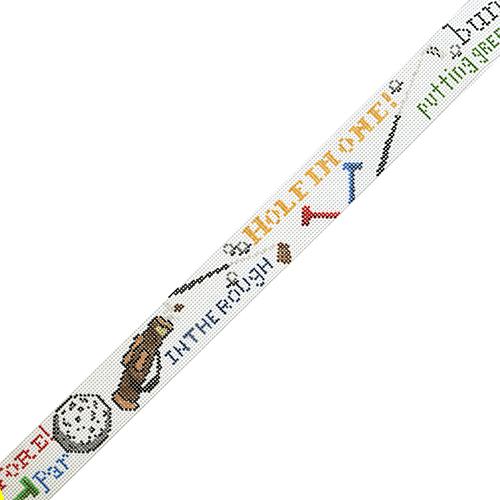 Golf Lingo Belt Painted Canvas The Meredith Collection 