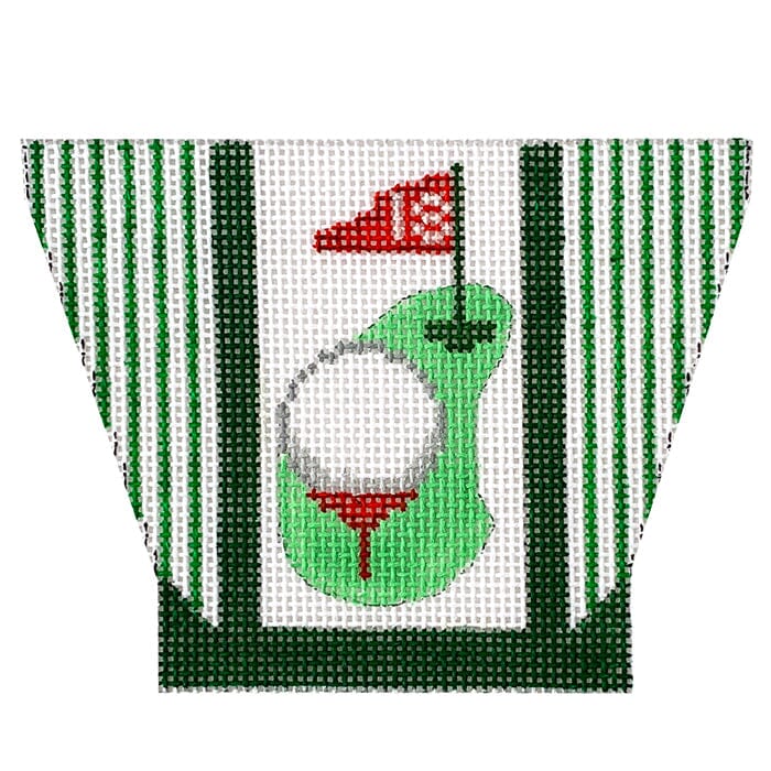 Golf Mini Tote Bag Painted Canvas Vallerie Needlepoint Gallery  - 1