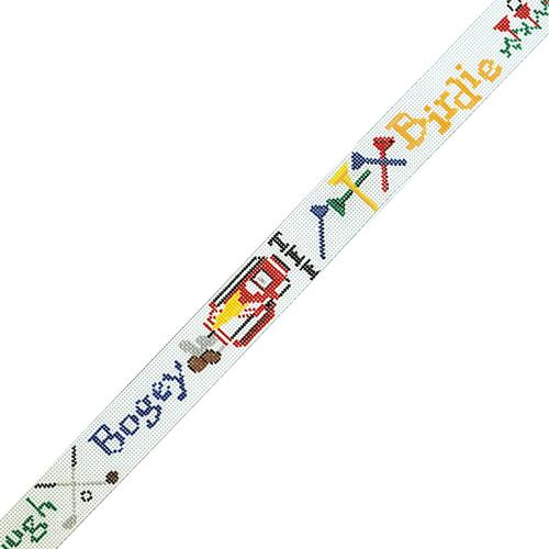 Golf Talk Belt Painted Canvas The Meredith Collection  - 1