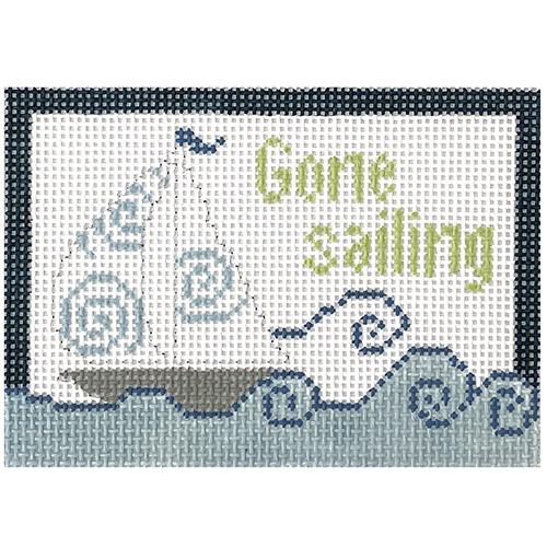 Gone Sailing (Swirls) Painted Canvas Pippin  - 1