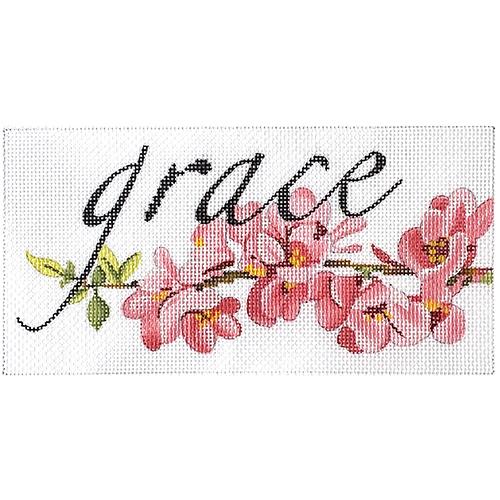 Grace - with Pink Flowers Painted Canvas Colors of Praise 