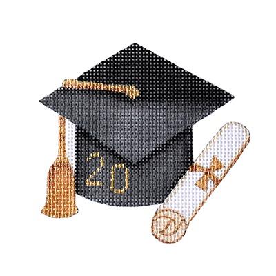 Graduation Cap - Black Painted Canvas Burnett & Bradley 