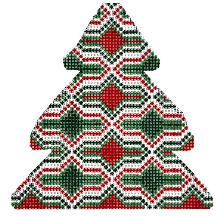 Granada Tree Ornament with Stitch Guide Painted Canvas Wipstitch Needleworks  - 1
