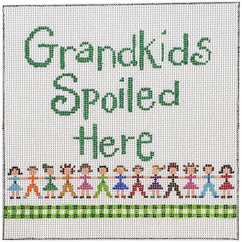 Grandkids Spoiled Here Painted Canvas Patti Mann  - 1