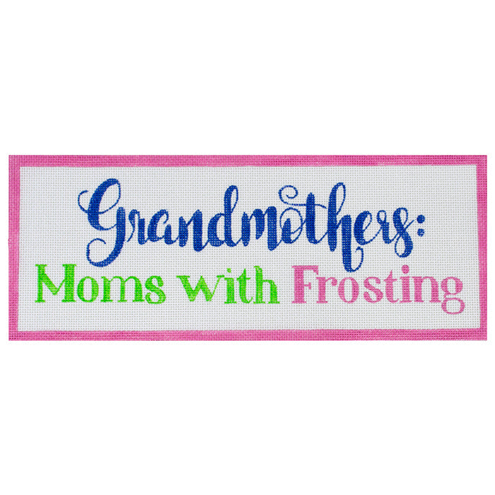 Grandmothers: Moms with Frosting Painted Canvas Walker's Needlepoint 