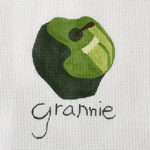 Grannie Apple Pillow Painted Canvas J. Child Designs 