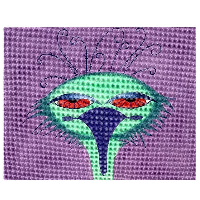 Grape Beaked Heron Painted Canvas Zecca  - 1