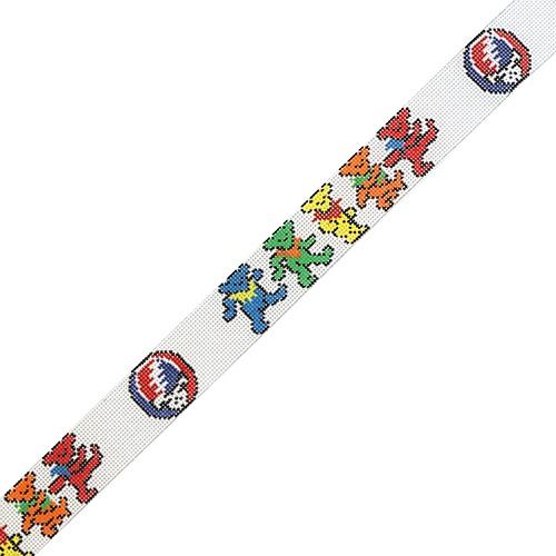 "Grateful Dead" Bears Belt Painted Canvas The Meredith Collection  - 1