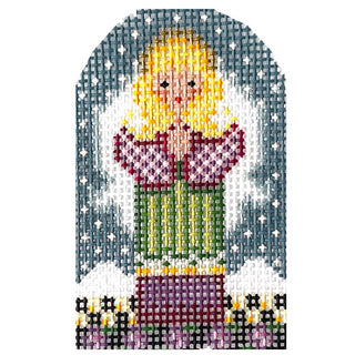 Green Angel Painted Canvas NeedleDeeva 
