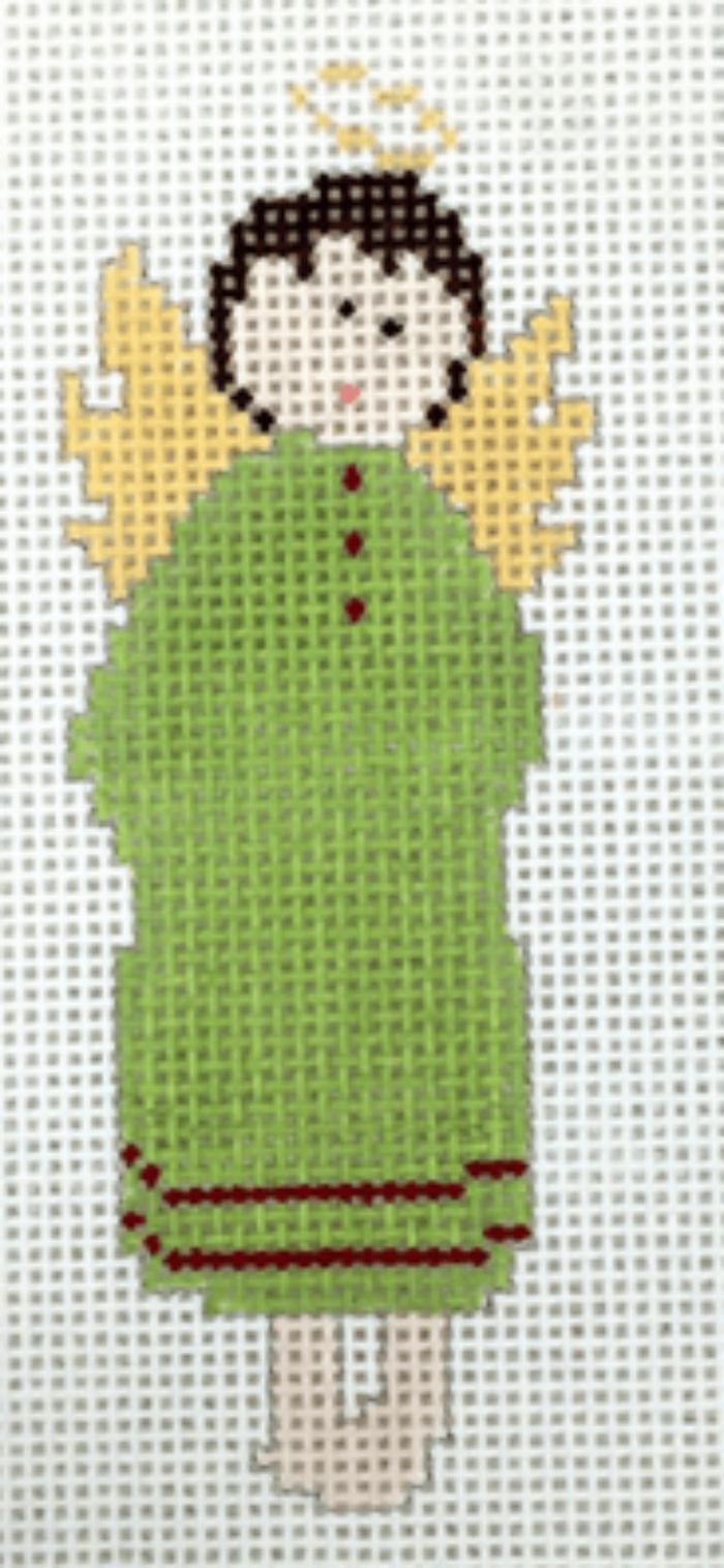 Green Angel Painted Canvas Pippin  - 1