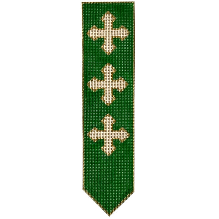 Green Bookmark 2 Painted Canvas Walker's Needlepoint  - 1
