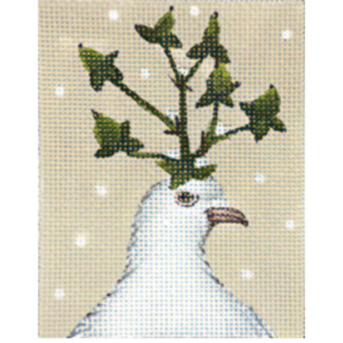 Green Buds Dove Painted Canvas Melissa Shirley Designs  - 1
