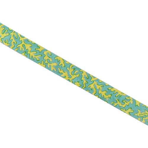 Green Coral on Turquoise Belt Painted Canvas Kate Dickerson Needlepoint Collections 