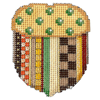 Green Dot Cap/Stripe Acorn Painted Canvas Associated Talents 
