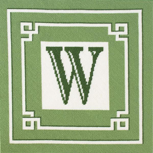 Green Greek Key Pillow Kit Kits Needlepoint To Go 
