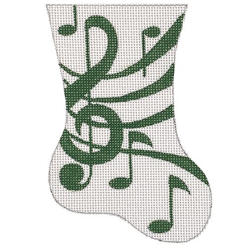 Green Music Mini Sox Painted Canvas Raymond Crawford Designs 