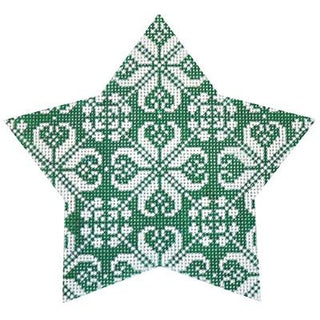 Green Nordic Star All Over Painted Canvas Kirk & Bradley 
