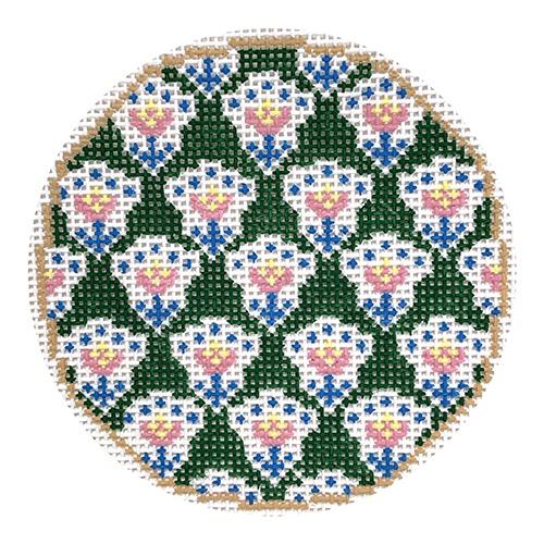Green Provence Insert Painted Canvas Anne Fisher Needlepoint LLC 