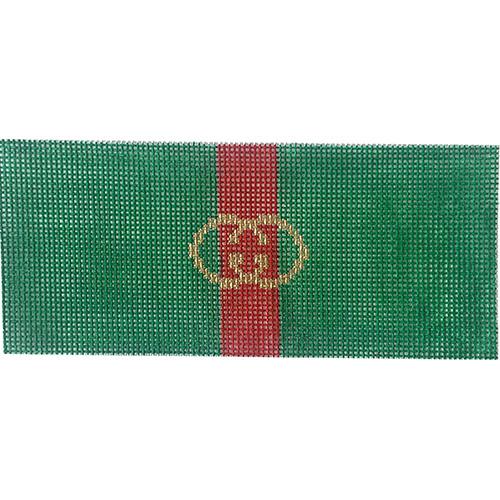 Green & Red Gucci Wallet Insert Painted Canvas Kate Dickerson Needlepoint Collections 