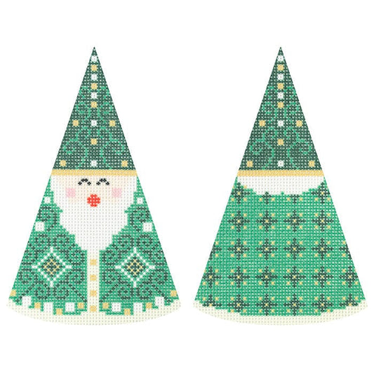 Green Santa Cone Printed Canvas Kirk & Bradley 