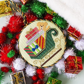 Green Sleigh Ornament Kit & Online Class Online Classes Burnett & Bradley 

