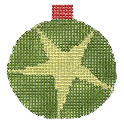 Green Star Bauble Painted Canvas Pippin 