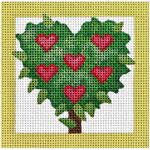 Green Topiary Square Painted Canvas Melissa Shirley Designs  - 1