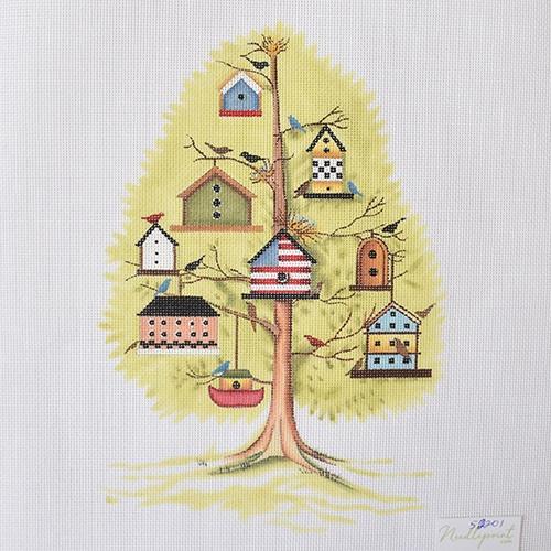 Green Tree of Life Painted Canvas Painted Pony Designs  - 1
