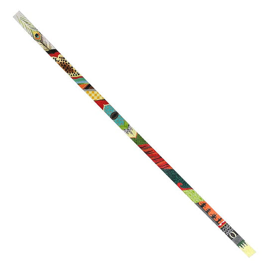 Green/Blue/Red Multi Patterned Belt Painted Canvas Colors of Praise 