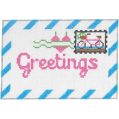 Greetings Boardwalk Letter - Blank Painted Canvas Rachel Donley 